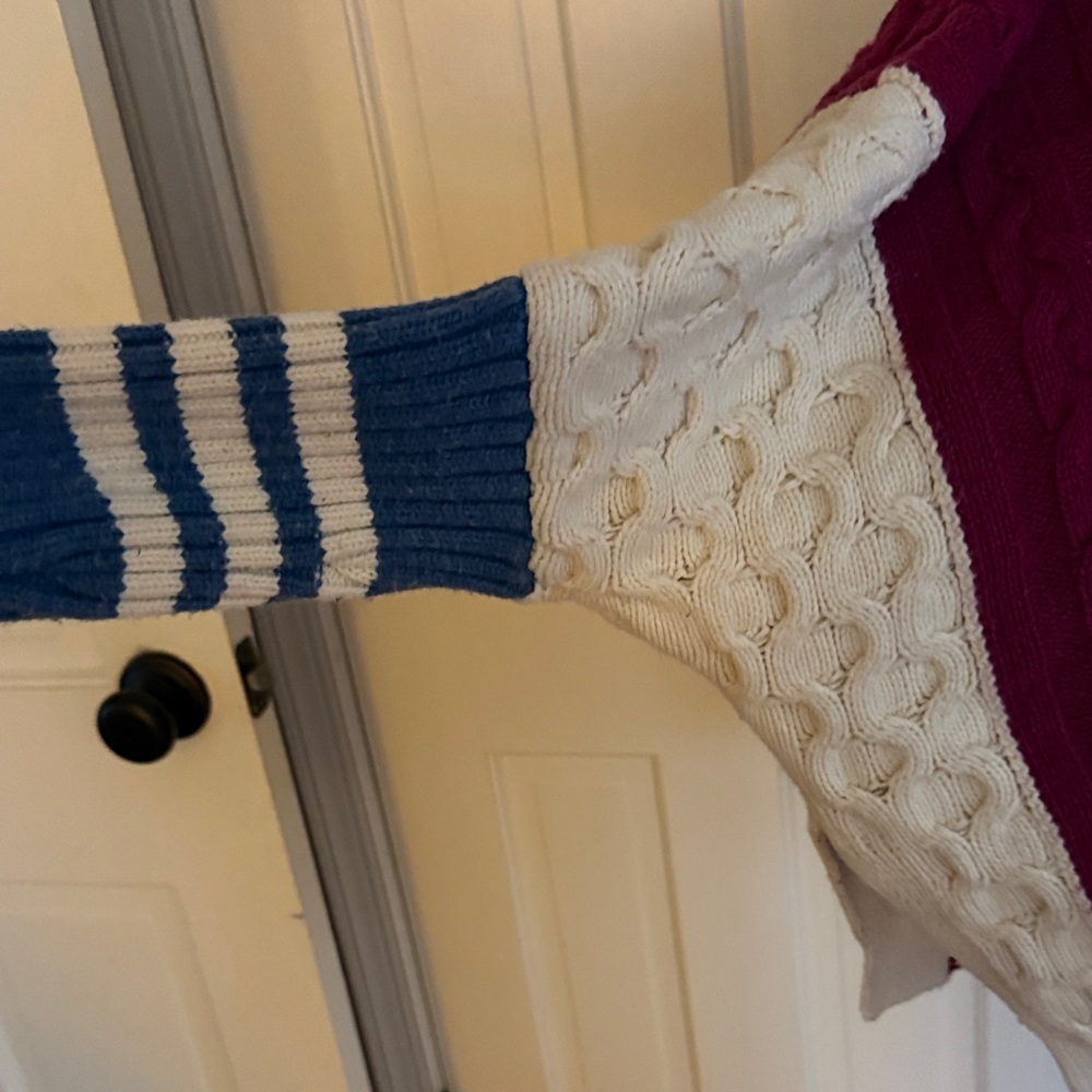 ANTHROPOLOGIE Maeve Color-block Patchwork Women's Sweater - Picture 2 of 6